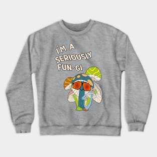 Funny Dad Joke Mushroom Design I'm A Fun-Gi Crewneck Sweatshirt